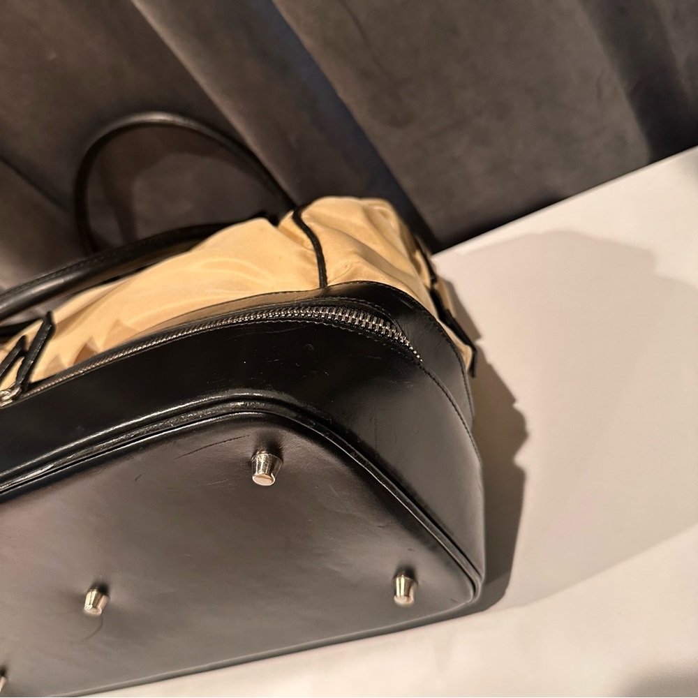 Prada Nylon Leather Satchel Bag - Picture 11 of 16